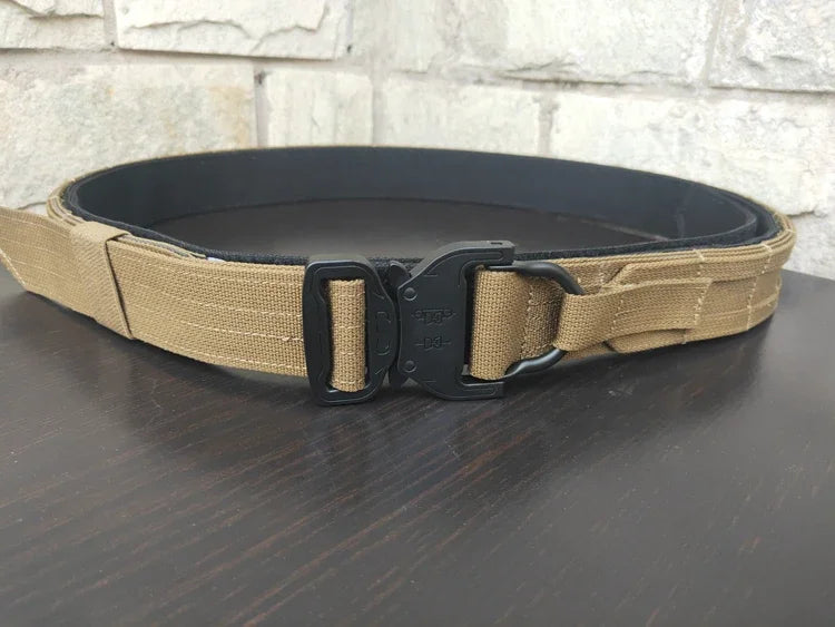 Army Tactical Belt Military Airsoft Training Molle Battle Belt Outdoor Hunting Shooting Combat Quick Release Fighter Belt Gear