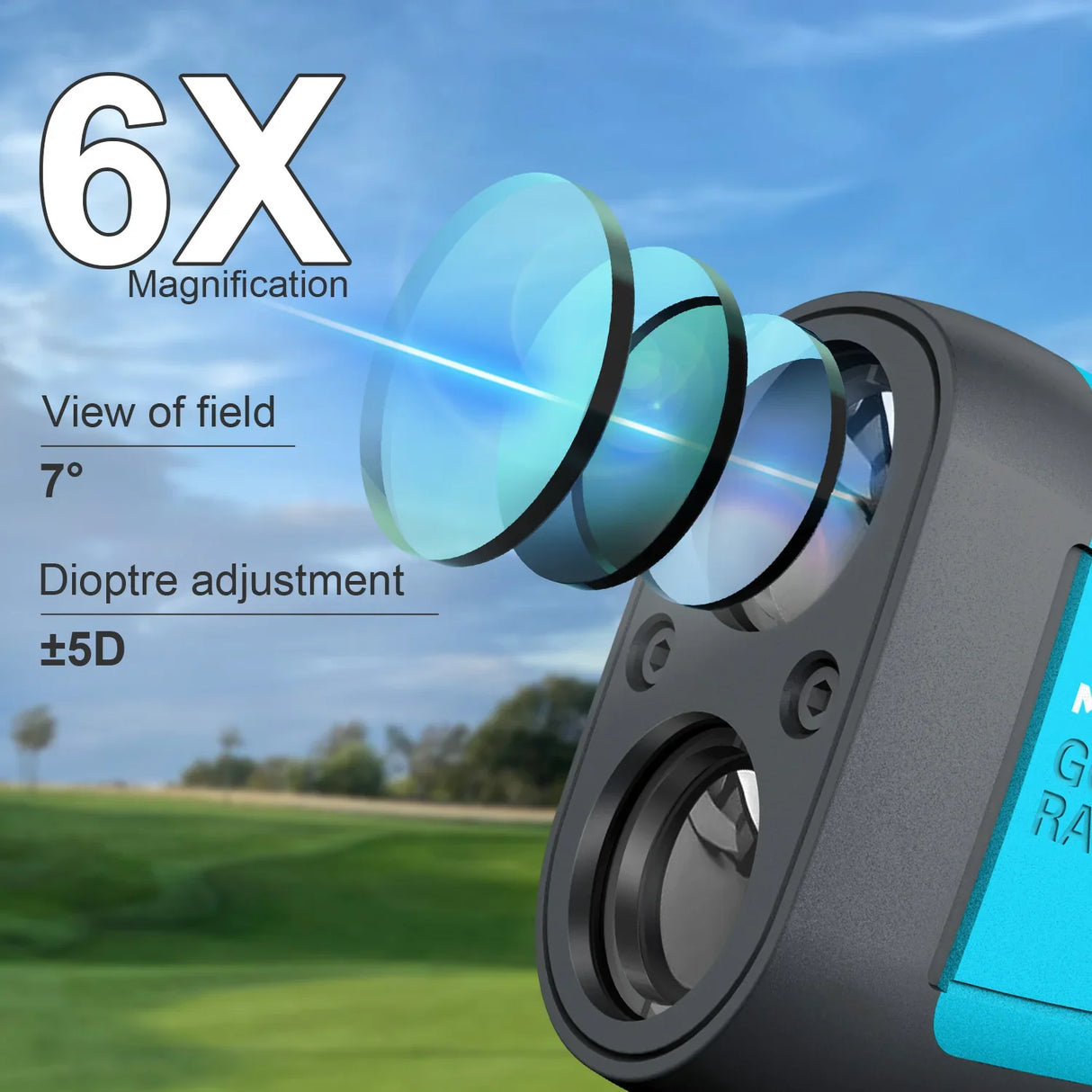 MILESEEY PF210 Laser Rangefinder,500M 600M Golf Distance Meter,±0.55yard High Accuracy, Fast Flagpole Lock, for Golf, Hunting