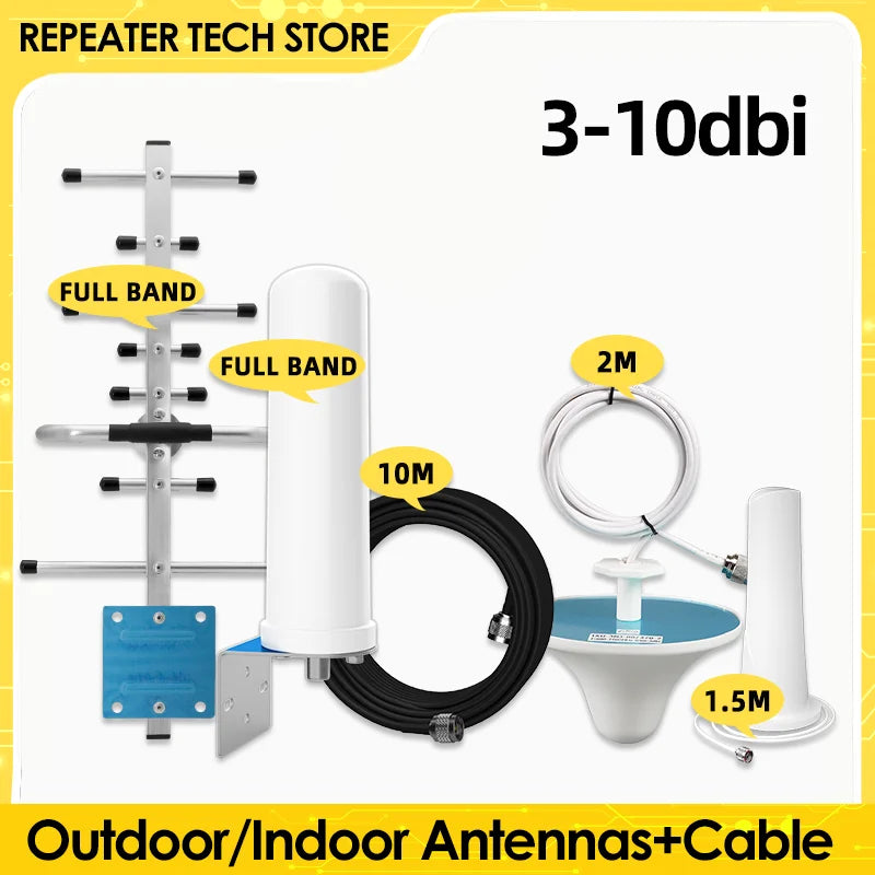 Communication Antenna 360° 2G 3G 4G GSM LTE Cellphone Network signal N Connector Cable for Cellular Repeater Amplifer Booster