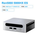 GenMachine New Mini PC Ryzen 9 5900HX ES Windows 11 DDR4 Max 64GB 3.2GHz Up to 4.6GHz WIFI6 Mini PC diy gaming computer