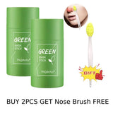 1/2/3/6Pcs Cleansing Green Stick Green Tea Mask Purifying Clay Stick Mask Oil Control Anti-Acne Eggplant Whitening Skin Care