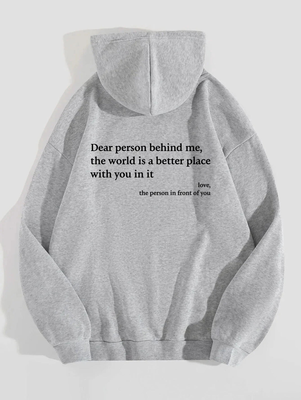 Autumn Y2k Pullover Hoode Women Young Lady Printed Letter Dear Person Behind Me Hoodie Plus Size Aesthetic Hoody Sweatshirt Tops