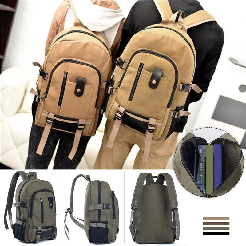 Travel Backpack Men Tactical Militari Mountaineering Bag Men Canvas Large Capacity Backpacks Outdoor Camping Bag Computer Bag