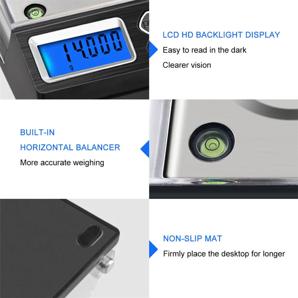 20g/50g 0.001g LCD Digital Jewelry Scales Precision Diamond Laboratory Weight Balance Medicinal Electronic Scale