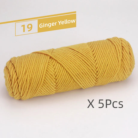 5 Pcs Cotton Select Yarn 17.63oz/500g, Light Worsted Thick Yarn For Knitting Baby Wool Crochet Scarfcoat Sweater Weave Thread