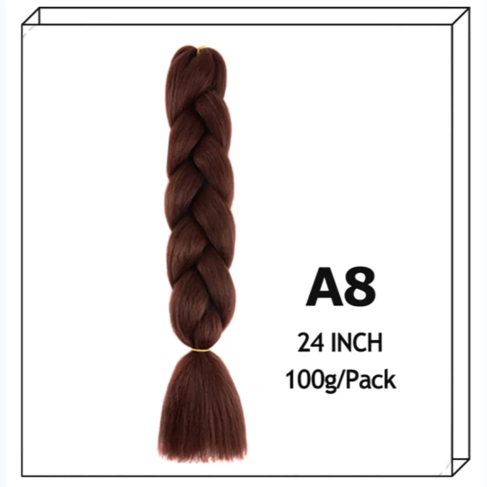 24Inch Synthetic Long Jumbo Ombre Braiding Hair For Women Colorful Braids 100g Rainbow Hair Gray Black Orange Red Yellow Blue