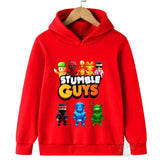 Kids Anime Stumble Guys Hooded Sweatshirts Long Sleeve Pullover Boys Girls Game Print Hoodies Stumble Guys Children Hoodie Tops