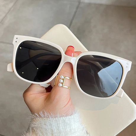 OEC CPO Square Goggles Sunglasses Women Fashion Oversized Punk Glasses Men Trendy Yellow Colors Shades Driving UV400 Eyewear