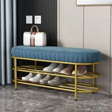 Nordic Shoe Bench Soft Cushion Multifunctional Shoe Rack Metal Frame Home Furniture Hallway Shoe Rack Bench