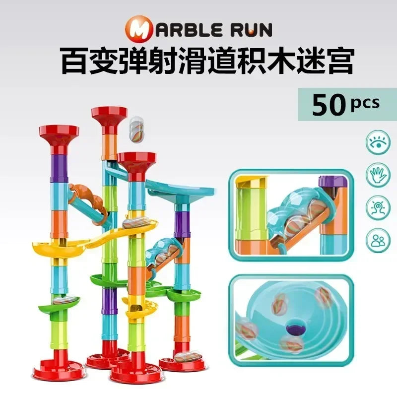 45-232PCS Marble Run Race Building Blocks Track Ball Slide Toys DIY Creativity Constructor Early Educational Toys Children Gift