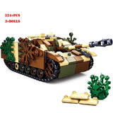 WW2 Military Panzer Tiger I Heavy Tank Panzerkampfwagen VI Ausf. E Building Blocks World War II Figures Bricks Model Toys Gifts