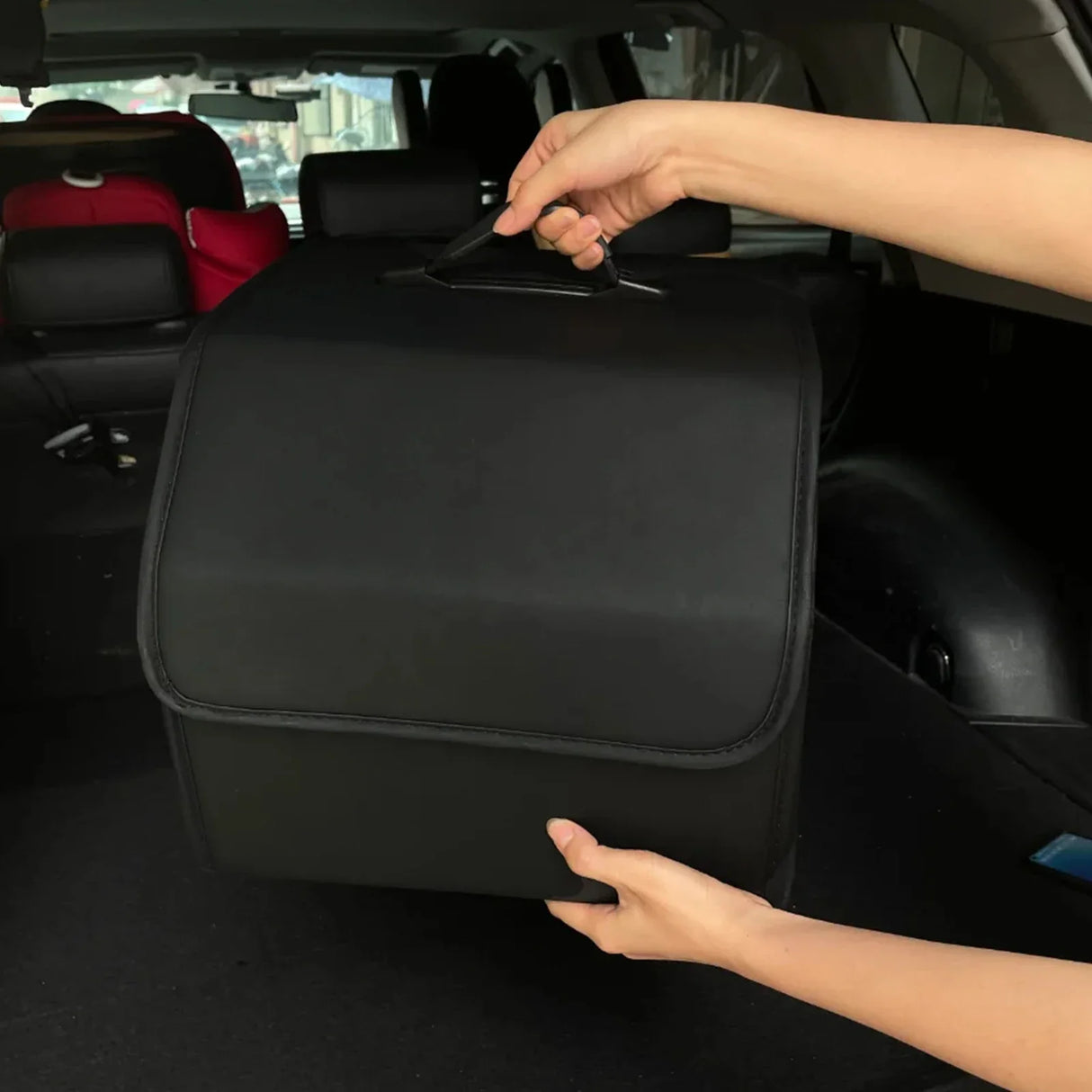 Auto Trunk Storage Boxes Multi-Size Car Trunk Organizer Box Large Capacity Stowing Tidying PU Leather Folding Cars  Storage Bags