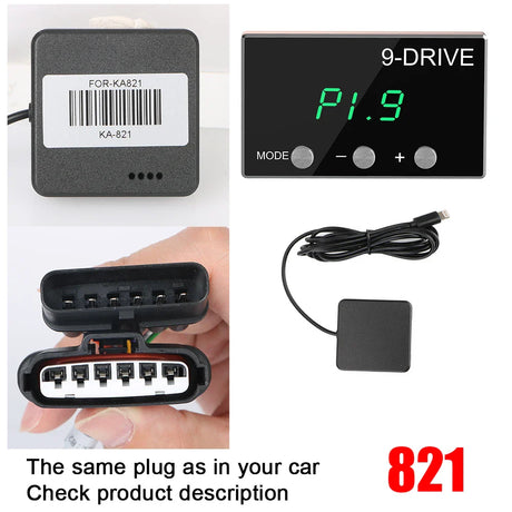 9 Drive 5 Modes Digital Car Throttle Response Controller Racing Accelerator Potent Car Pedal Booster Electronics Accessories