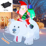 Christmas Inflatable Decoration Toy Built-in LED Lights Inflatable Model Indoor Outdoor Ornament Xmas Party New Year Garden Deco