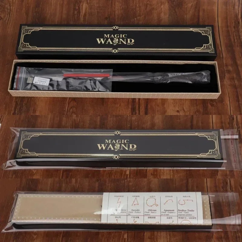 Harri Electronic Magic Stick Shooting Wand Cosplay Toy Hermione Dumbledore Sirius Snape Magical Wand for Kids Toy Halloween Gift