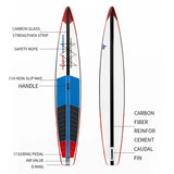 KOETSU Kayak Racing Carbon Board Paddle Surf Stand Board Inflatable Surfboard Paddle Accessories Inflatable Boat 12ft 14ft PVC