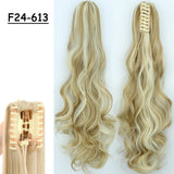 Synthetic Claw Clip On Ponytail Hair Extensions Long Straight 24" Heat Resistant Pony Tail HairPiece BlackBrown Blonde Hairstyle