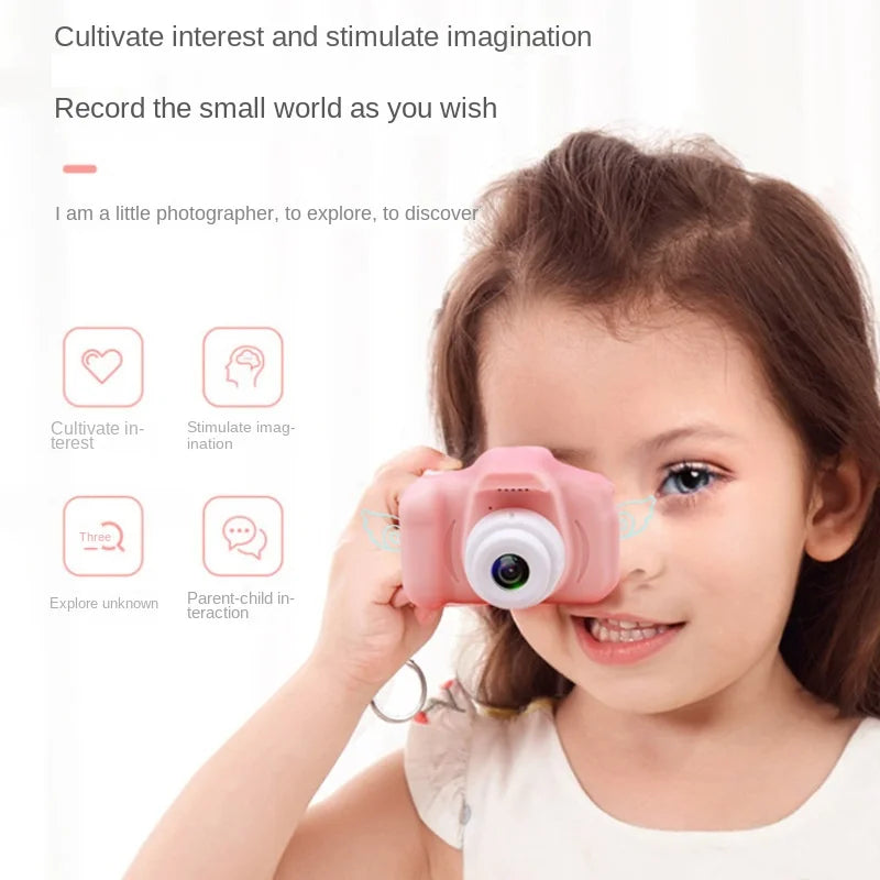 Cute Cartoon Full HD Video Digital Camera Instant Mini Camera Children Fun Birthday Gift Portable Sports Photo Camera