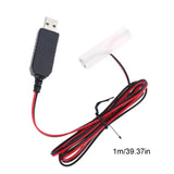 LR6 AA Battery USB Power Supply Cable for Radio Electric Toy Clock