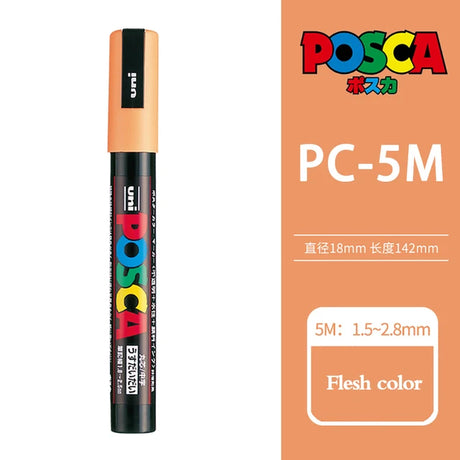 39 Colors Uni Posca PC-5M Paint Marker,1.8-2.5mm Medium Point Acrylic Painting Markers Pens Drawing Graffitti POP Advertising