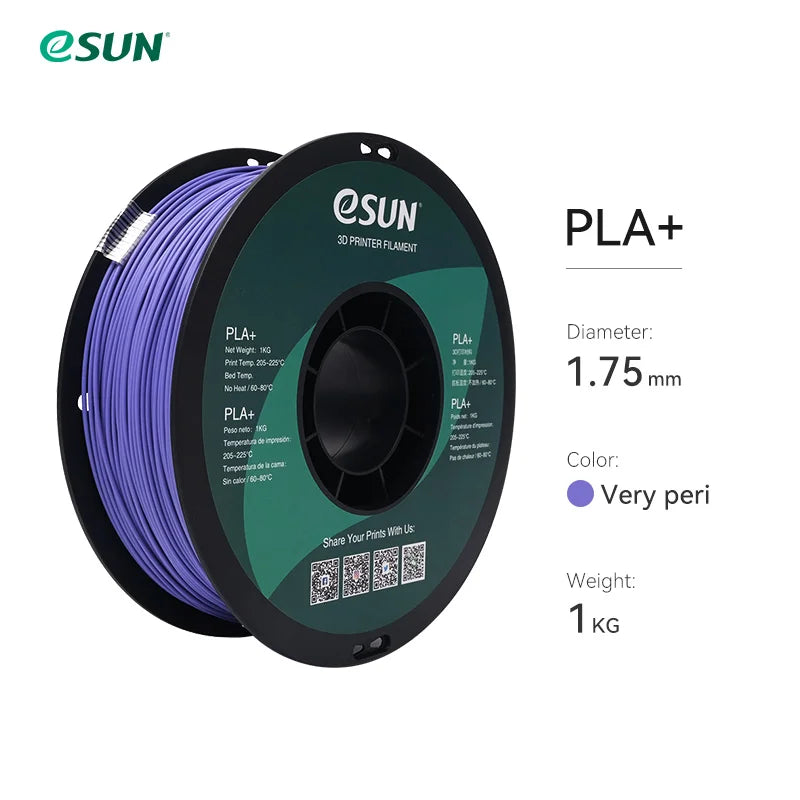 eSUN PLA+ Filament For 3D Printer 10Pcs 1.75mm PLA Plus 3D Printer Filament Accuracy +/- 0.03mm 10KG  PLA+ 3D Printing Material