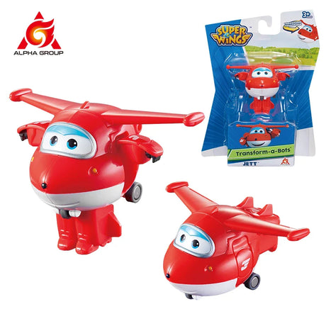 36 Types Super Wings 2" Scale Mini Transforming Anime Deformation Plane Robot Action Figures Transformation Toys For Kids Gifts