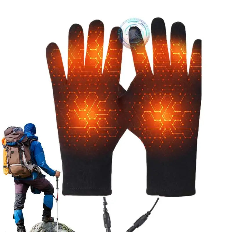 Motorcycles Electric Heated Gloves Polyester Touch screen Thermal Gloves USB Rechargeable Warm Gloves For Motorcycle Accessories