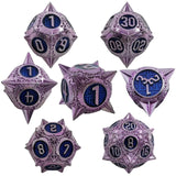 7pcs Solid Metal Dice Beautiful and Finely Crafted Number Dice Set for Dnd TRPG RPG Cthulhu Dice Running Team Desktop Decoration