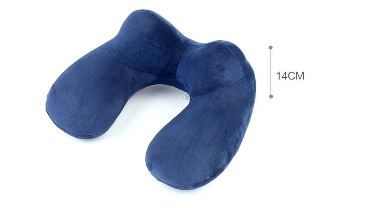 U-Shape Travel Pillow for Airplane Inflatable Neck Pillow Travel Accessories 4Colors Comfortable Pillows for Sleep Home Textile