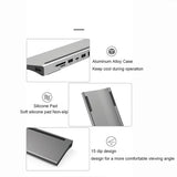 12in1 Type-c Docking Station to Dual HDMI*2 VGA Audio 3.5mm TF/SD Reader RJ45 Ethernet PD Charge USB-C HUB for Laptop Phone Tab