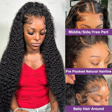 250% HD Loose Deep Wave Frontal Wig 13x6 13x4 Curly Lace Front Wigs 30 32 Inch Water Wave 5x5 Closure Glueless Wigs Human Hair