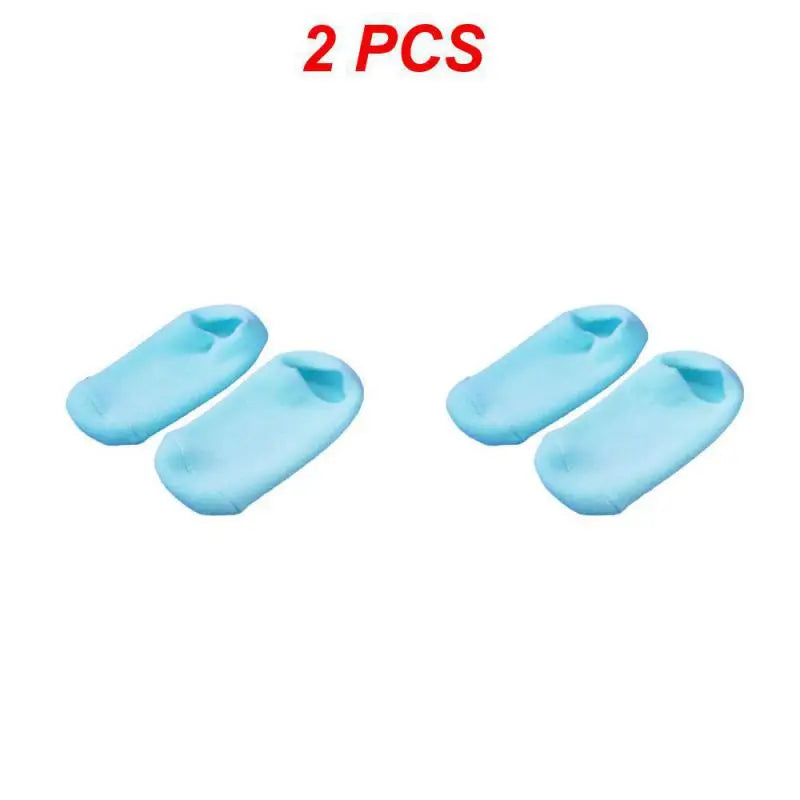 1~4PCS Reusable SPA Gel Socks Moisturizing Whitening Exfoliating Velvet Smooth Beauty Foot Care Silicone Socks Feet Care