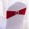 50pcs/lot Stretch Lycra Spandex Chair Covers Bands With Buckle Slider For Wedding Decorations Wholesale Chair Sashes Bow