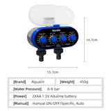 Ball Valve Electronic Automatic Watering Two Outlet Four Dials  Water Timer Garden Irrigation Controller for Garden, Yard #21032