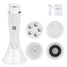 4 Head Electric Facial Cleansing Brush Silicone Rotating Face Scrub Brush Deep Cleaning Skin Peeling Cleanser Exfoliation