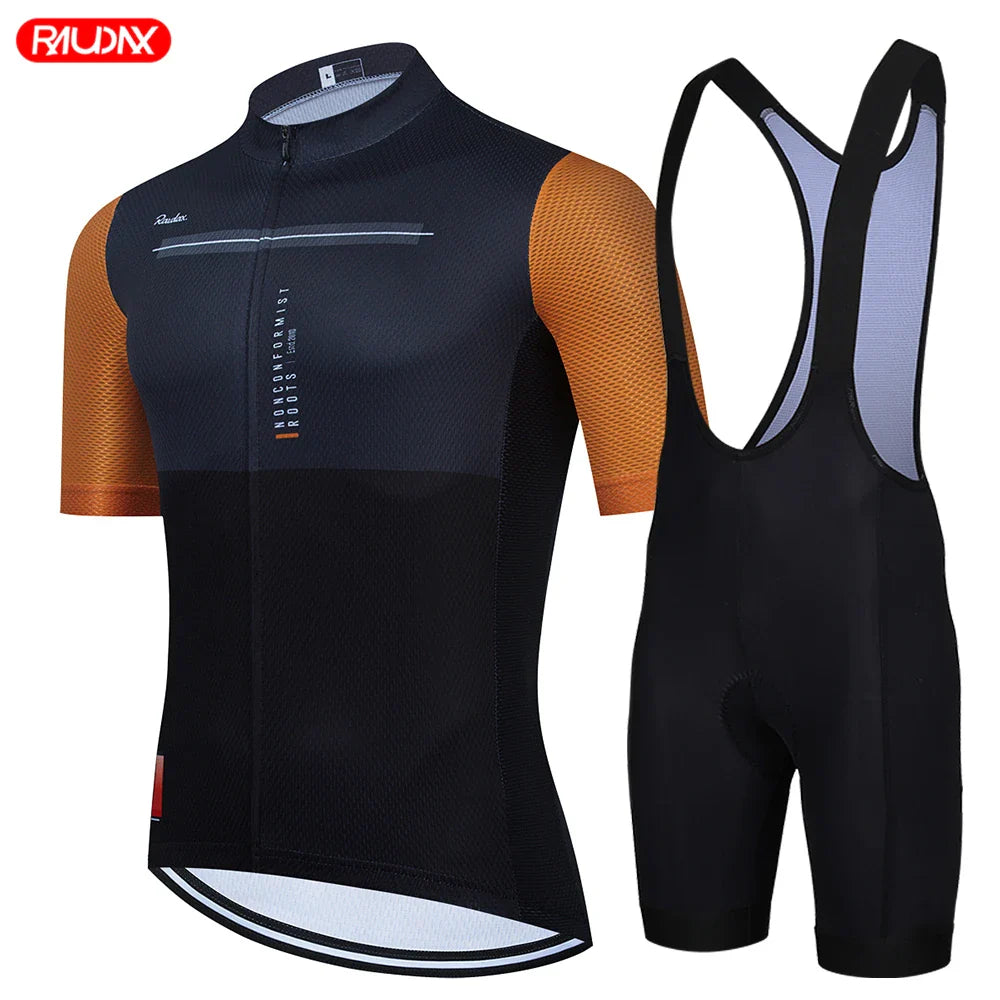 2024 Road Bike Jersey Set Men's Cycling Clothing Summer MTB Team Clothes Short Sleeve Uniform Triathlon Skinsuit Ropa De Hombre