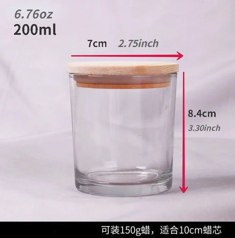 DIY Candle Jar Container Tumbler Holder Candlestick Frosted Transparent Glass Cup Handmade Candles Making Supplies Candle-making