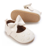 Cute White Lace Baby Girl Princess shoes  Baby Moccasins Moccs Shoes Bow Fringe Rubber Soled Non-slip Footwear Crib Shoes