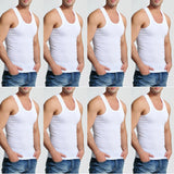 8 Pcs Cotton Mens Sleeveless Tank Top Solid Muscle Vest Men Undershirts O-neck Gymclothing Tees Tops Body Hombre Men Clothing