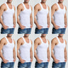 8 Pcs Cotton Mens Sleeveless Tank Top Solid Muscle Vest Men Undershirts O-neck Gymclothing Tees Tops Body Hombre Men Clothing