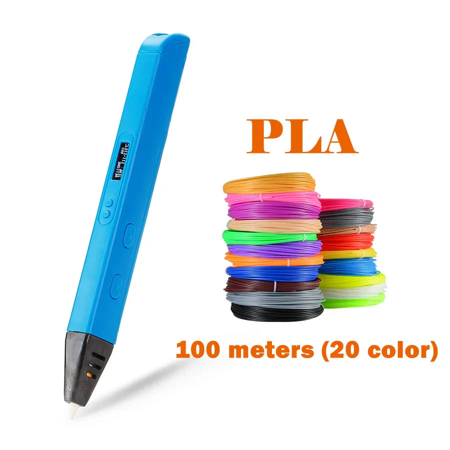 Creative 3D Drawing Pen RP800A with OLED Display - Perfect for Art, Doodling, and Unique Gift Ideas!