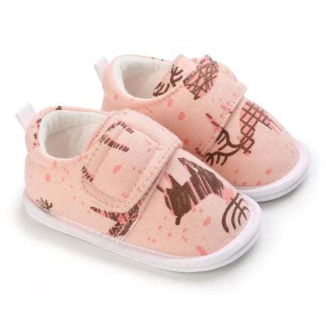 Pink Baby Shoes Princess Fashion Sneakers Infant Toddler Soft sole Anti Slip First Walkers 0-1 year old baby Christening Shoes