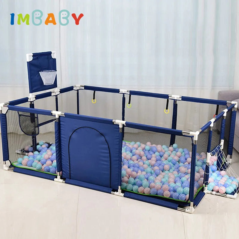 IMBABY Kids Furniture Playpen For Children Large Dry Pool Baby Playpen Safety Indoor Barriers Home Playground Park For 0-6 Years