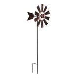 Metal Pinwheels Large Outdoor Ornaments Garden Stake Windmill Lawn Ornaments Wrought Iron Metal Windmill Decorations Retro Wind