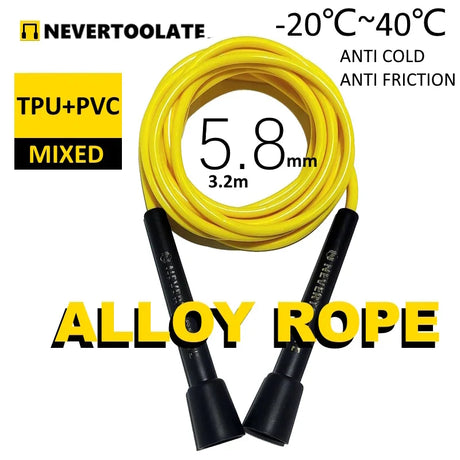 NEVERTOOLATE TPU and PVC material Skipping Rope Rapid Speed Jump Rope Tangle Free crossfit Exercise Fitness Training Workout