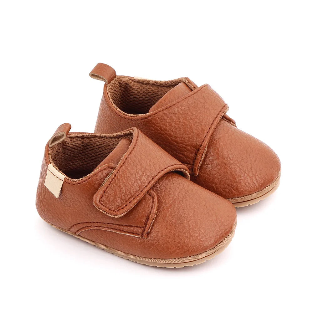 Newborn Baby Shoes Baby Boy Girl Shoes Classic Leather Rubber Sole Anti-slip Toddler First Walkers Infant Girl Shoes Moccasins