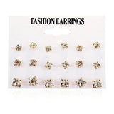 Faux Pearl Stud Earrings Set 15 Pairs Women's Earrings Korean Fashion Simple Tassel Earrings for Girls Women Ear Ring