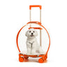 Pet Dog Cat Trolley Suitcase Luggage with Wheels Carrying Transparent Suitcase Breathable Pet Cat Carrier Backpack Pet Stroller