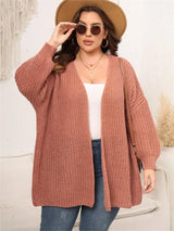 Plus Size Autumn Winter Midi Knitted Cardigan Women Korean Fashion V-Neck Ladies Cardigan Long Sleeve Woman Sweater Coats 2023