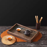 Coffeeware Teaware Tea Tray Modern Luxury Dish Home Glass Nordic Tray Serving Food Bandeja De Vidro Tea Tools Accessories